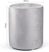 Trintion Dressing Table Chair 37x30cm Velvet Round Stool Footstool view 3
