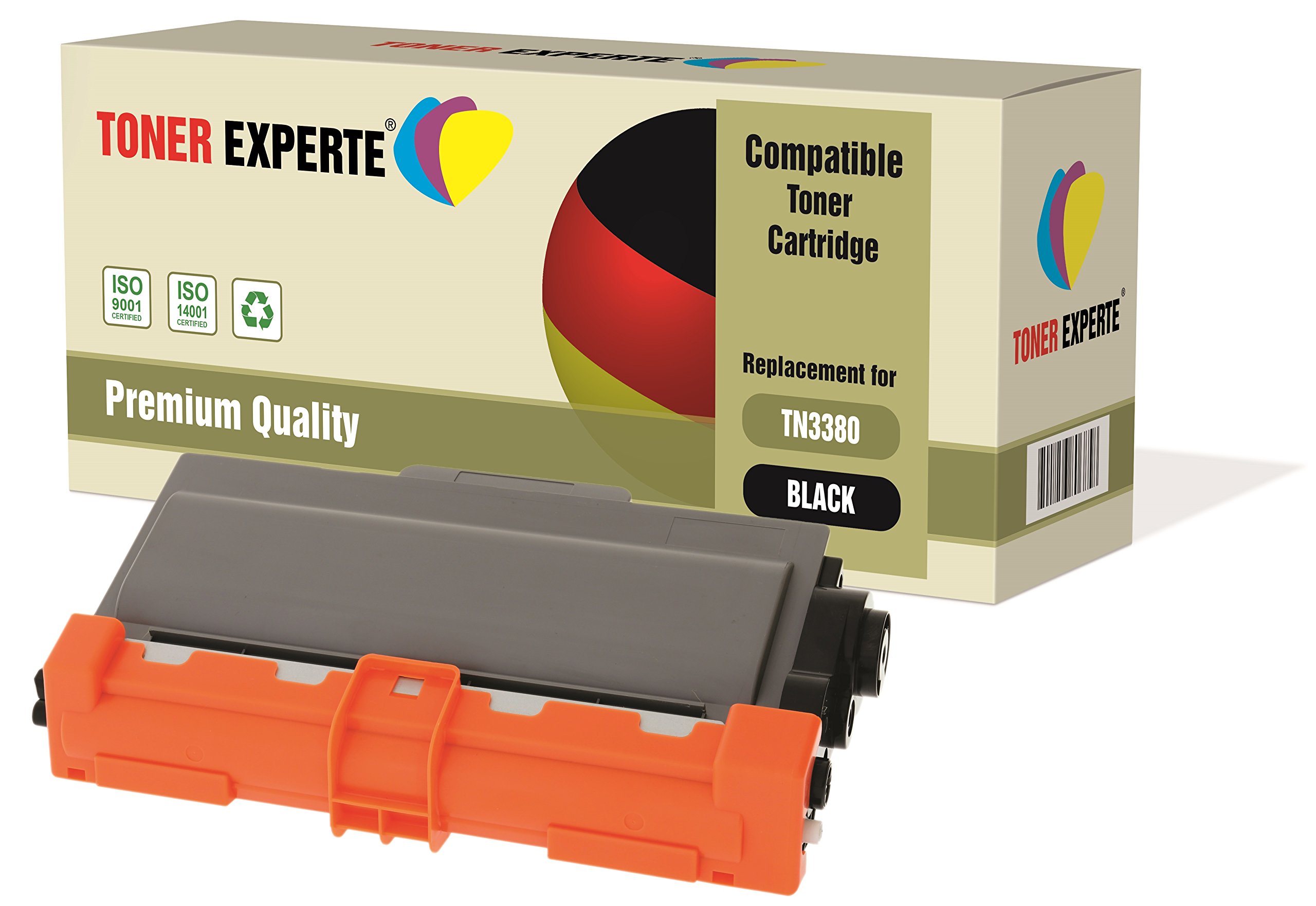 TONER EXPERTE 2-Pack Compatible with TN3380 Premium Toner Cartridges for Brother HL-5440D HL-5450D HL-5450DN HL-5470DW HL-5480DW HL-6180 HL-6180DW MFC-8510DN MFC-8520DN MFC-8950DW DCP-8110DN DCP-8250