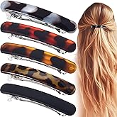 Alpinleux 5 Pcs Barrettes for Women Thin Hair, 2.48 Inch Small Non Slip Hair Barrettes for Women Fine Hair, Metal Strong Hold French Barrette Hair Clips Accessories (5 Styles)