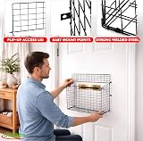 Unibos Large Letterbox Cage Mail Catcher Heavy Duty Steel Black view 5