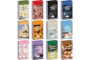 EMMOOLIFE 12 Sets 600 Sheets Washi Stickers for Journaling, Daily Quote Flower Nature Travel Stickers Vintage Aesthetic Scrapbook Sticker Set for Bullet Journal Art Diary Card Craft Gifts Planner Notebook