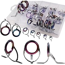THKFISH - Kit 70 Embouts Pointe Canne à Pêche Mouche - 10 Tailles Anti-Emmêlement, Céramique + Boîte De Rangement