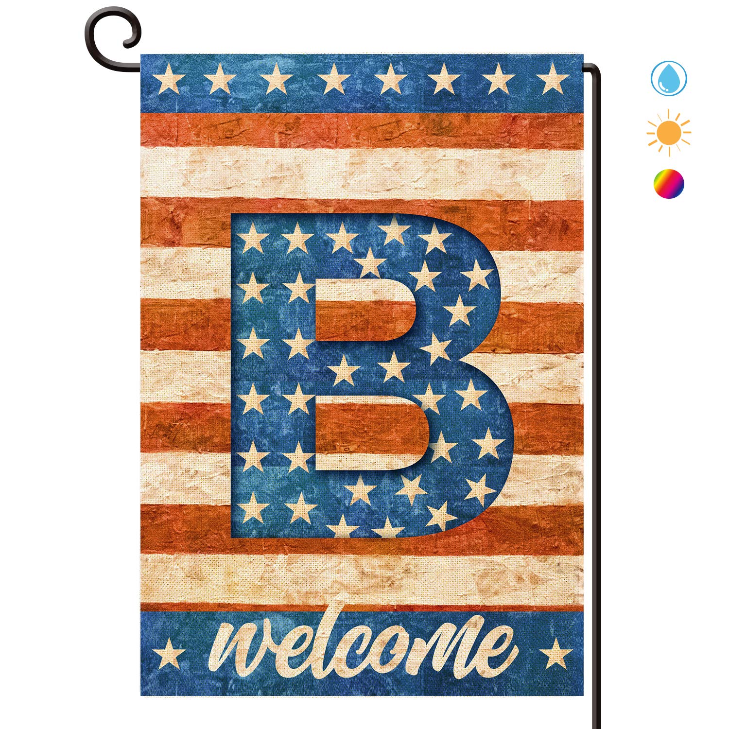 Best Monogram Garden Flag B