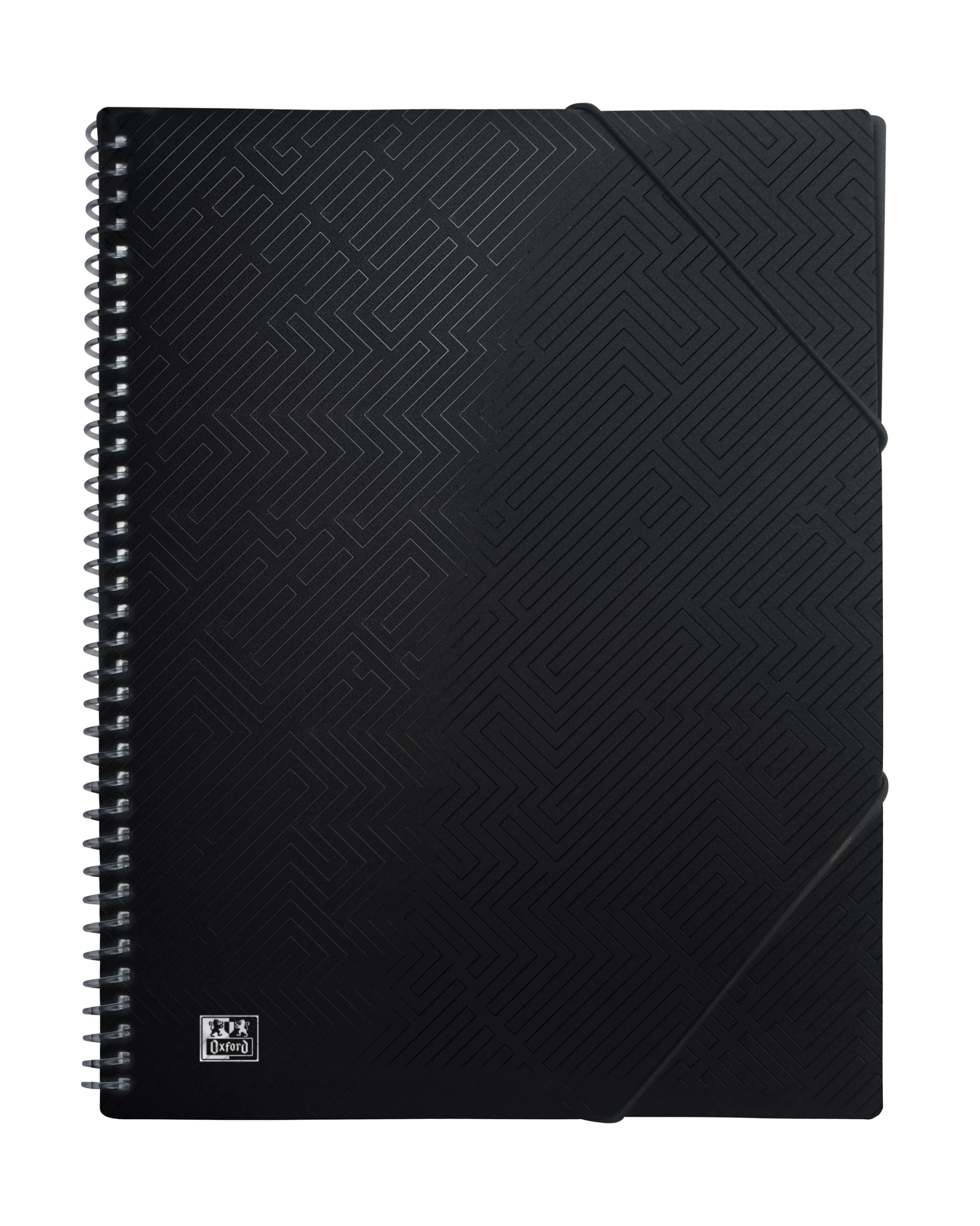 Oxford spiral view book A4, with 40 pockets, plastic, black, 1 piece