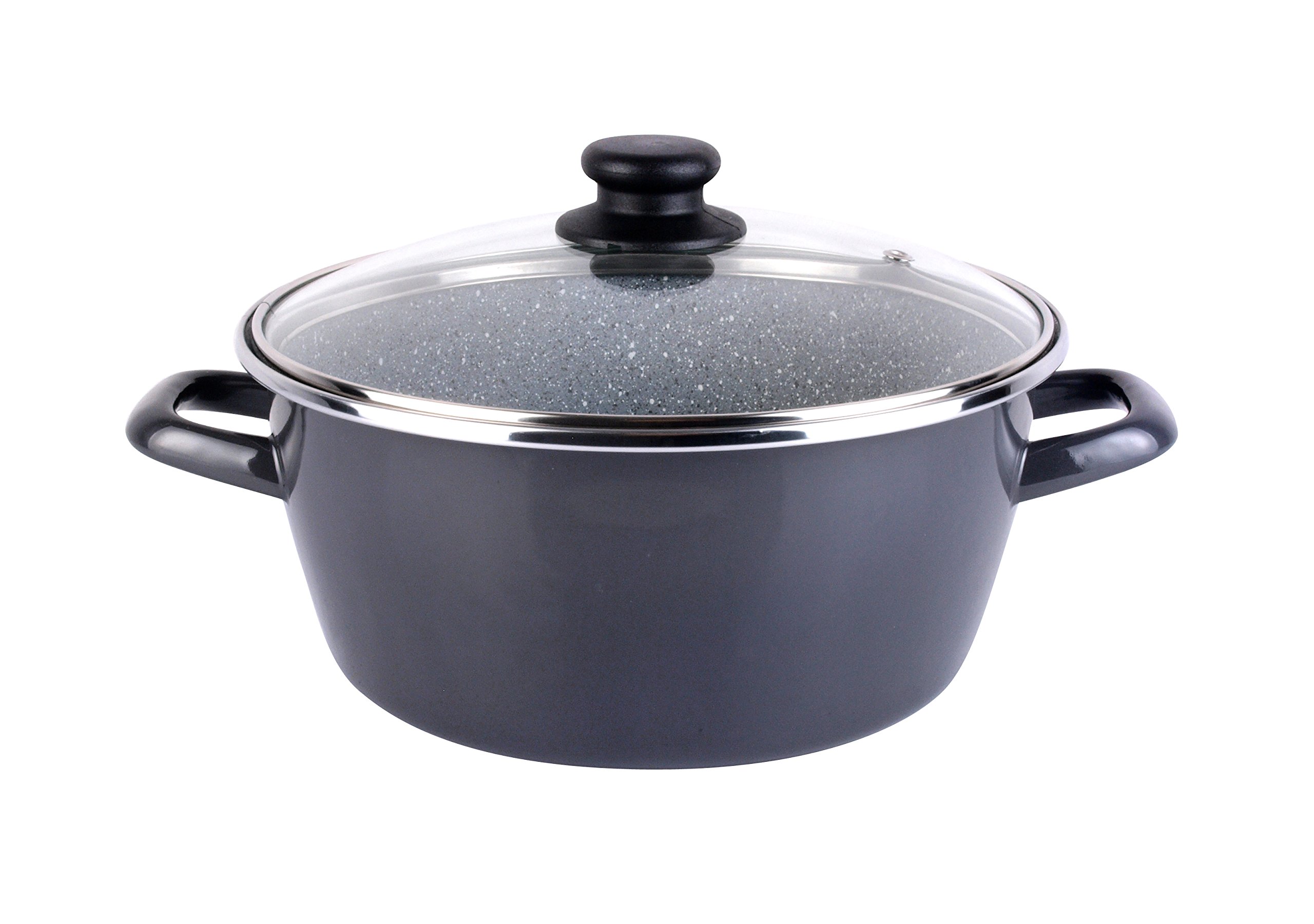 Magefesa Dolomiti Pan with Glass Lid 20 cm Diameter/Grey Melange
