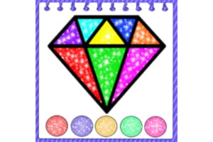 Diamond Coloring Book Glitter Pages for Kids