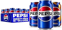 Pepsi Flavors Variety Pack, Wild Cherry, Mango, Original, 12 Ounce Cans (18 Pack)