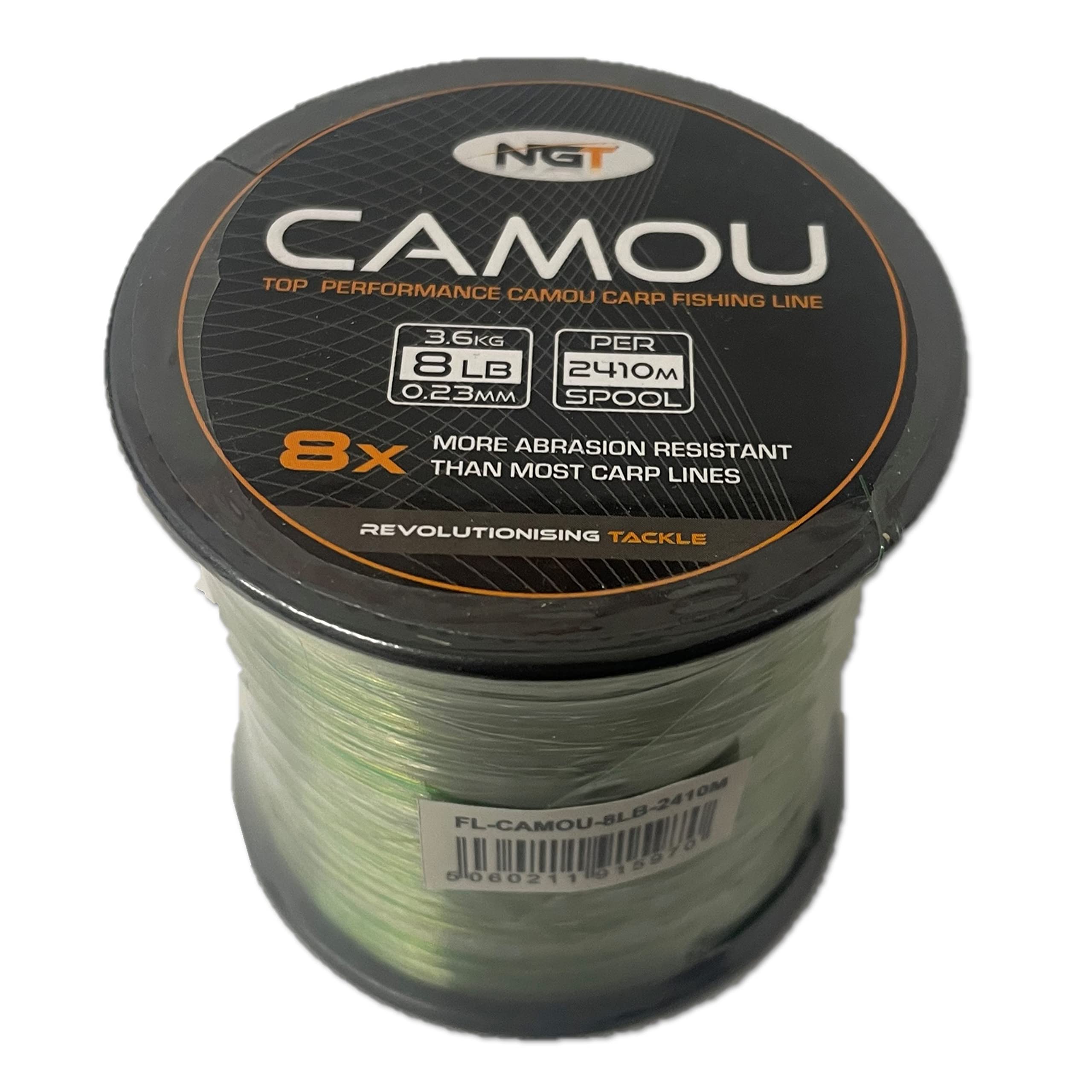 NGT Carp & Coarse Fishing Line Camo Colour available in 8lb 10lb 12lb 15lb Breaking Strain (8lb)