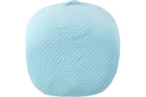 QUENESS Removable Slipcover for Newborn Lounger, Super Soft Premium Plush Dot Baby Lounger Cover, Ultra Comfortable, Safe for Babies (SkyBlue)