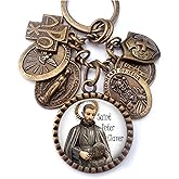 St. Peter Claver Keychain, Necklace or Clip, Patron Saint, Catholic Confirmation Gift