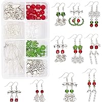SUNNYCLUE DIY Ohrring Set - 10 Paar Kirsch Charm Bastelset Mit Perlen