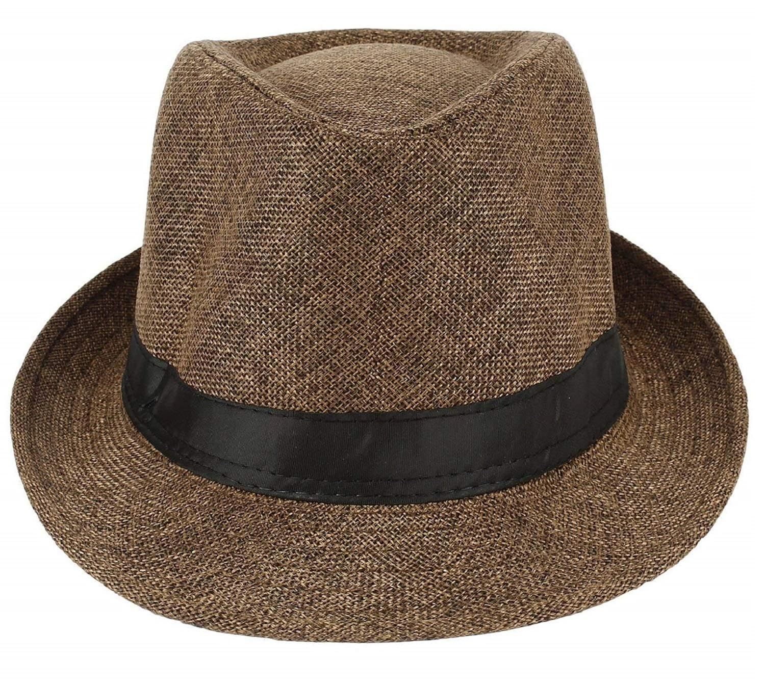 mens fedora hat brown