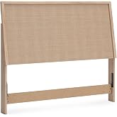 Signature Design by Ashley Queen Panel Headboard, Boho Cane Look | Fits 63"W frames, Durable engineered wood (MDF/particleboard/plywood) and decorative laminate profile, Cielden