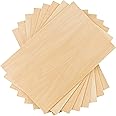 Hammont Basswood Sheets Pack of 8-12"x8" Laser Wood, 1/16 Thin Wood for Crafts - Unfinished Plywood Board Wooden Sheets