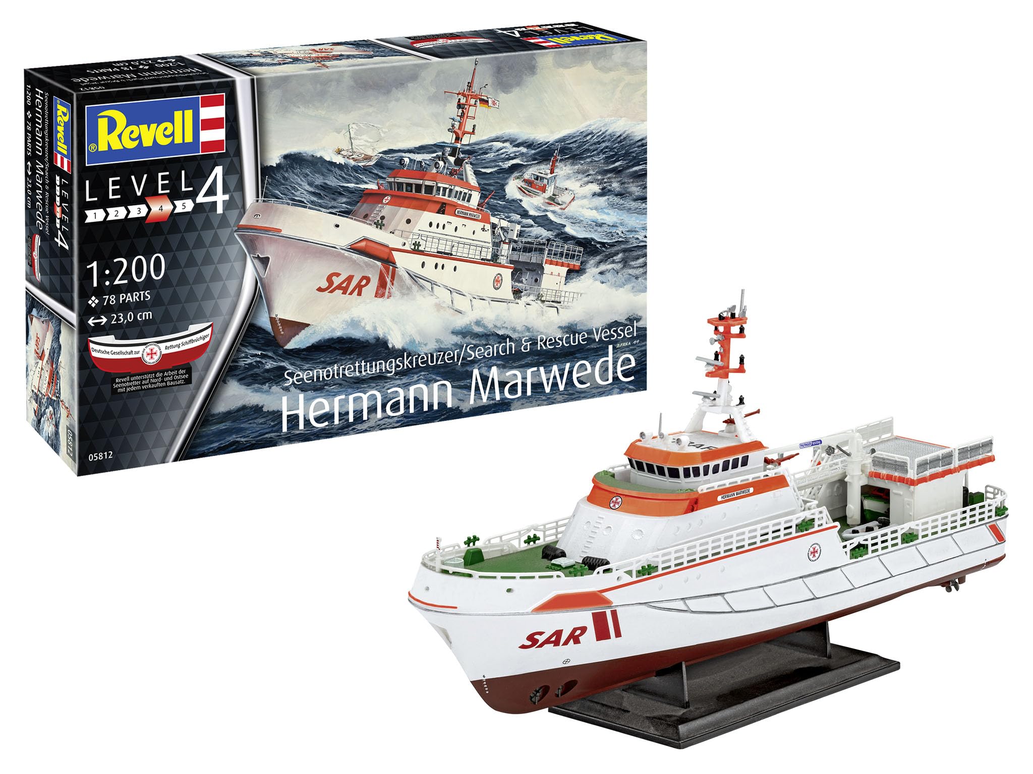 Revell 05812 Search & Rescue Vessel Hermann Marwede 1:200 Scale Unbuilt/Unpainted Plastic Model Kit