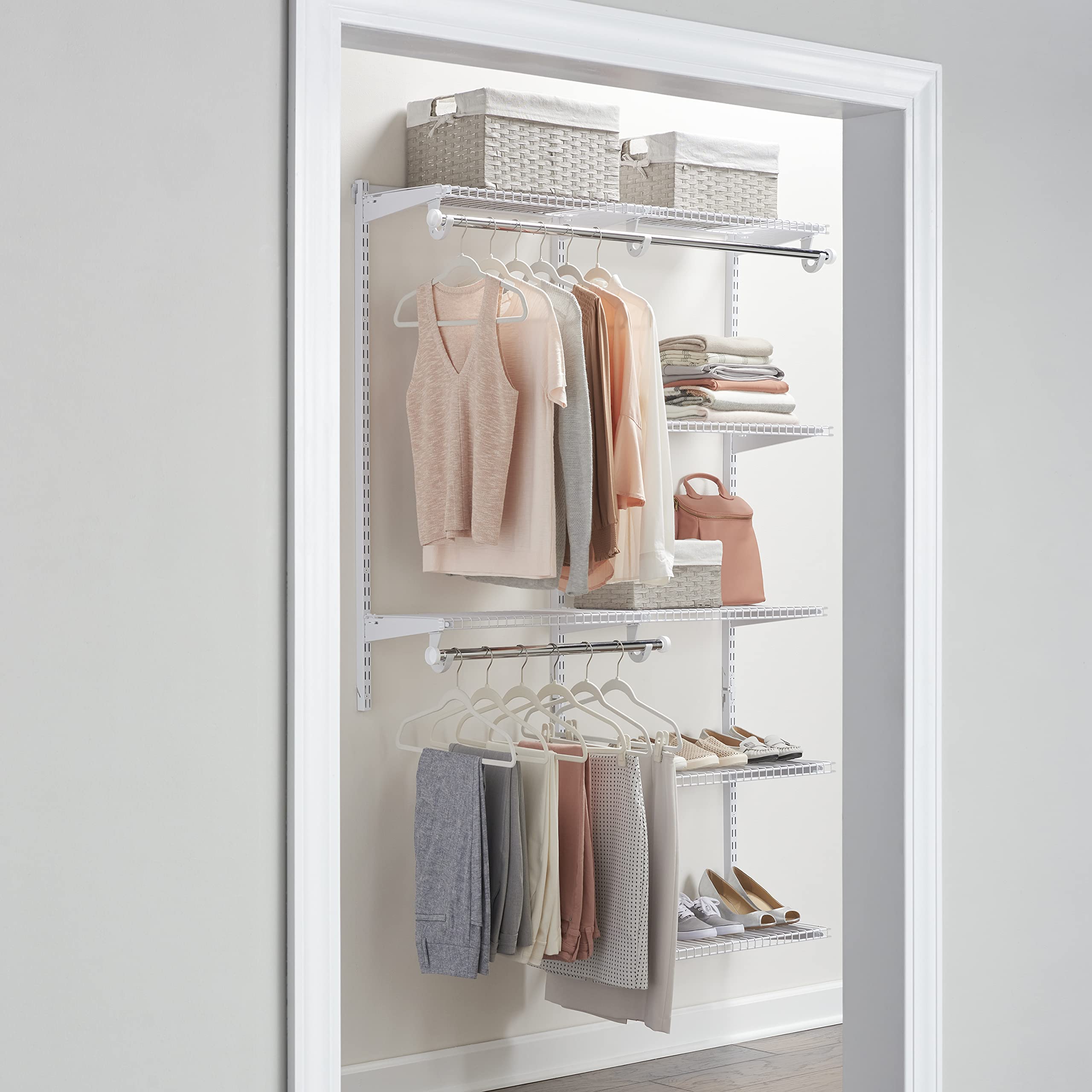 Rubbermaid HomeFree Deluxe Closet Organizer Kit FG3H8900WHT Review: Is