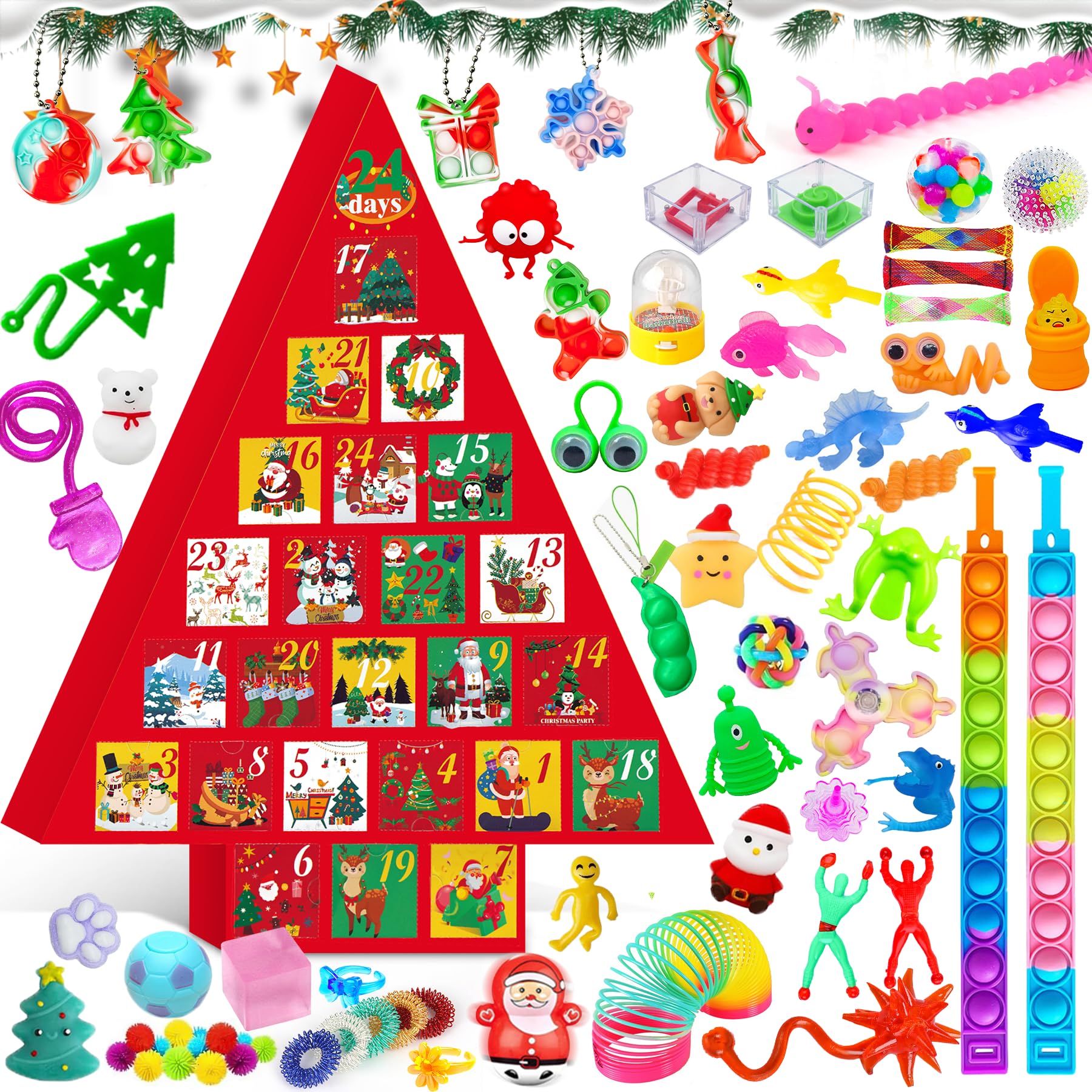 Fidget Advent Calendar 2024, 24 Days Christmas