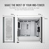 Corsair 5000D Airflow Tempered Glass Mid-Tower ATX Case White w/ RapidRoute view 5