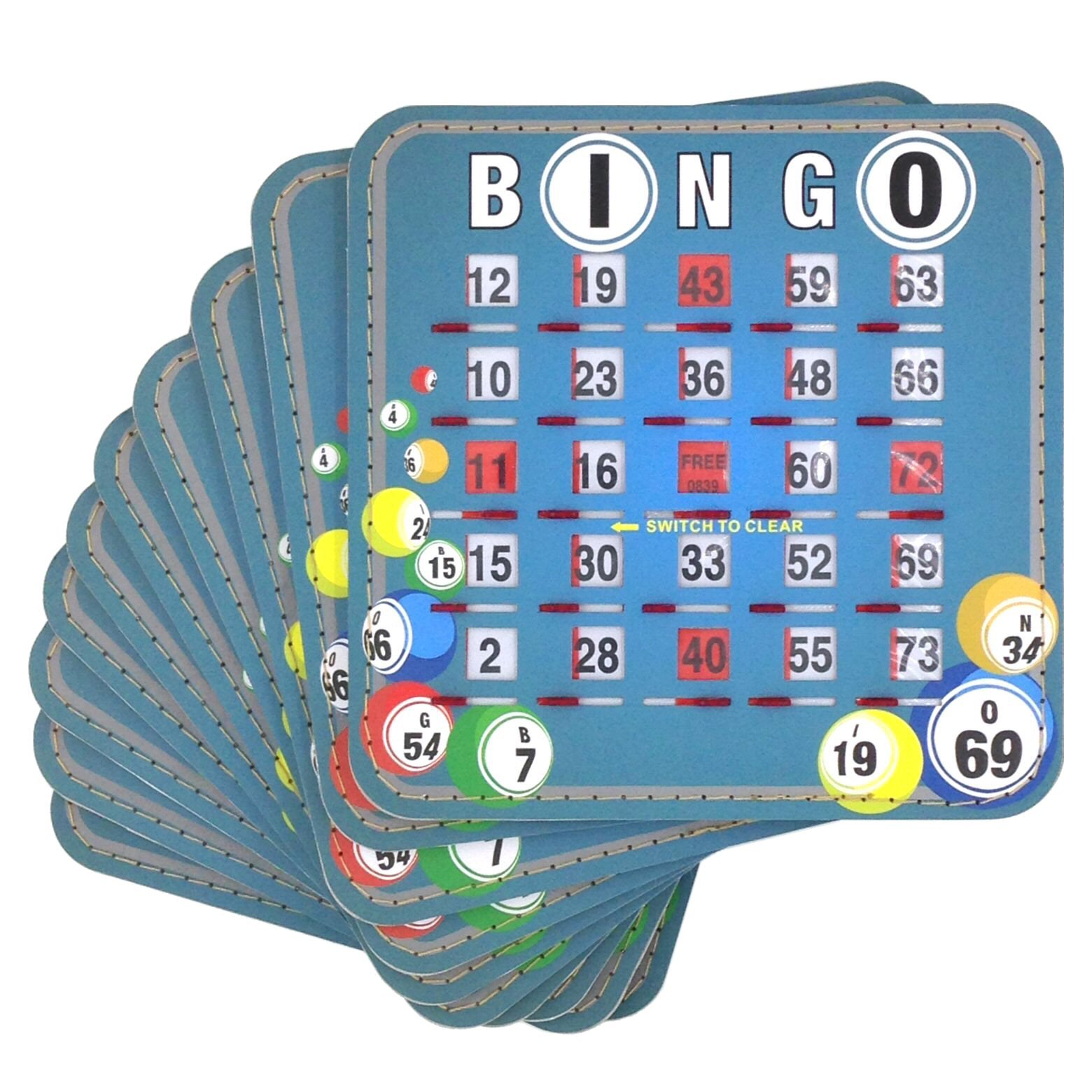 Tapp Collections Bingo Shutter Cards 10-pk - Bingo Balls
