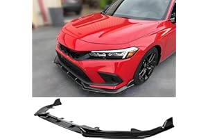 STS.EV01 STSEV01 Front Bumper Lip Splitter Spoiler Compatible with Honda Civic Sedan/Hatchback/EX/EX-L/LX/Sport/Touring 2022 2023 2024 11TH Gen Air Dam Chin Body Kit Underbody Lip Exterior Accessories