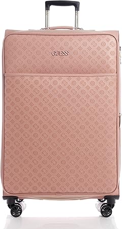 guess suitcase pink