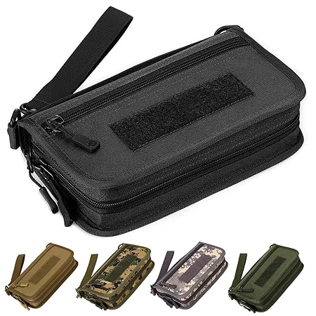 Selighting Handgelenktasche Herren Taktisch Geldbörse Militär Geldbeutel für Handy Bargeld Karten (Schwarz)