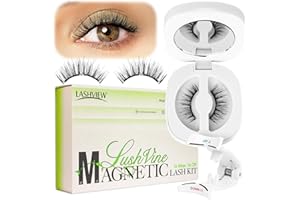 LASHVIEW Upgrade Soft Magnetic Eyelashes with Applicator, Reusable Soft Magnetic Eyelashes Natural Look, No Glue Needed Magne