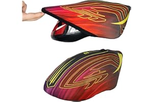 SANDIAN, Cycling Biking Helmet Cover, Stretch Fit for Most, Breathable, Extra Drawstring Lock Button, Durable, Sports Bike Bicycle Cycle Half-face Helmet Wear Gear Cover