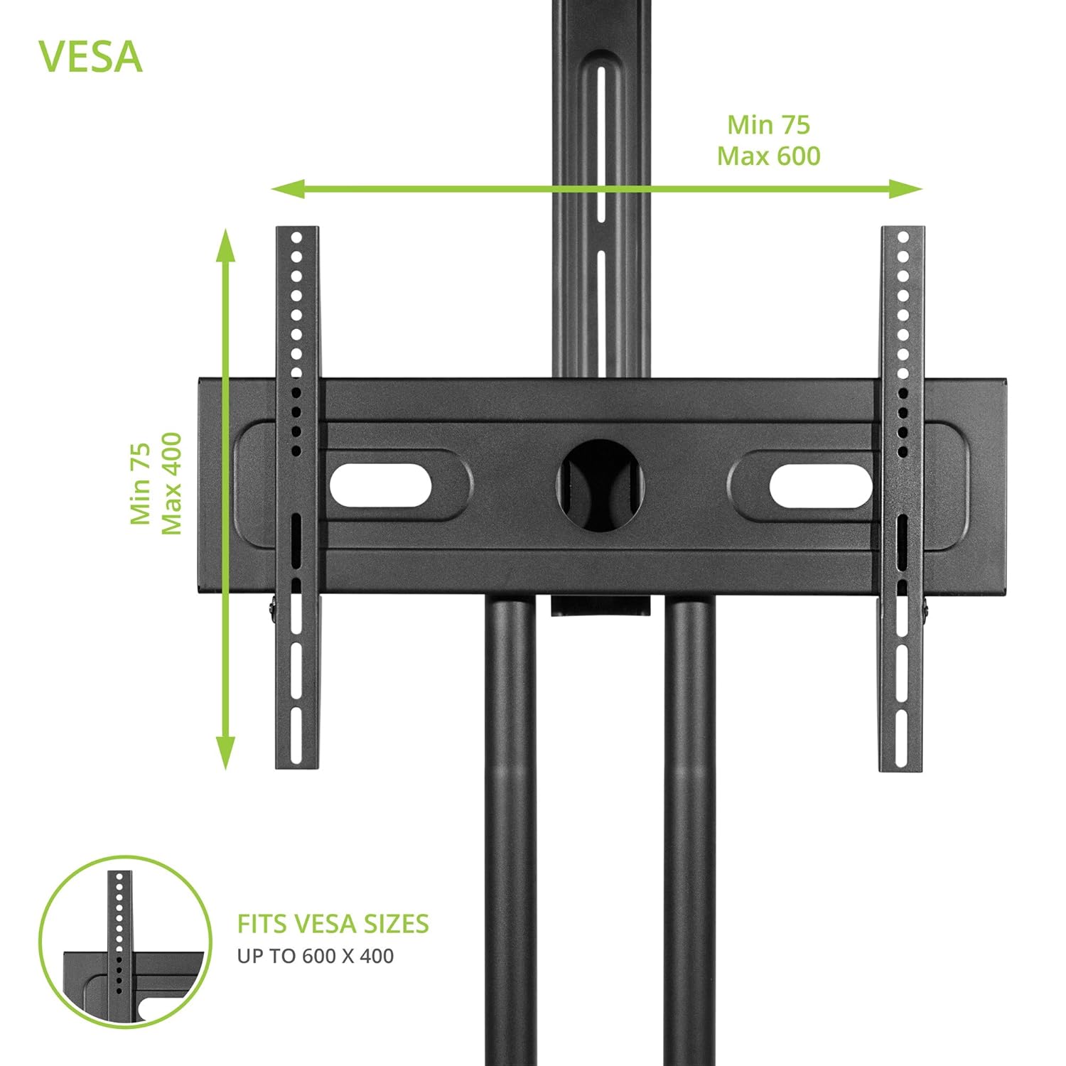 Amazoncom Kanto Mobile TV Stand With Adjustable Shelf And Flat