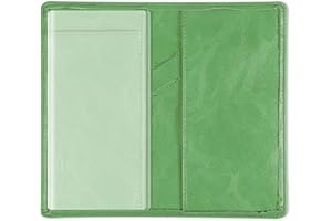 Sanlykate Checkbook Cover with Pen Holder for Women & Girls, RFID Blocking PU Leather Case for Top & Side Tear Checks, Free Divider, Green