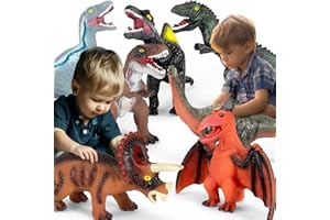 SUGFUT 7 Piece Jumbo Dinosaur Toys for Kids Big Dinosaur Toys for Boys Large Dinosaur Toys for Kids 3-5 - Perfect Dinosaur Gifts for Kids