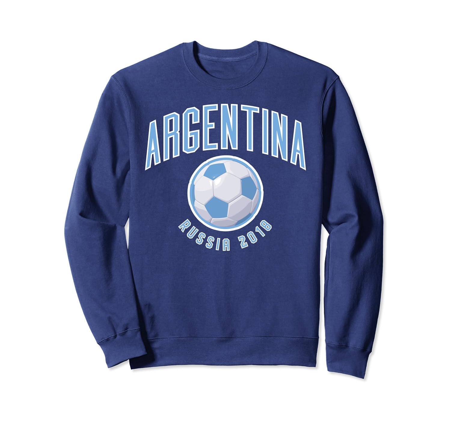 Argentina Soccer Sweatshirt 2018 Russia World Futbol Team-4LVS