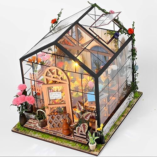 WYFCR DIY Doll House with Furniture and LED Light, Model kits for adults to build, different Scale Creative Mini Room Idea, INS style for gift, wooden dolls house Kit Miniature