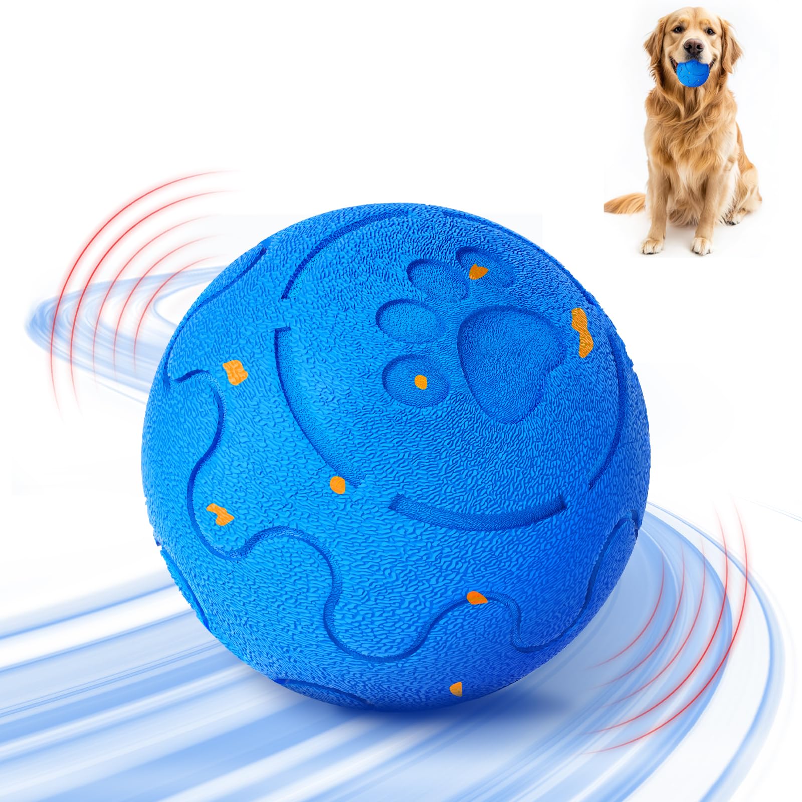 Photo 1 of Shapana Interactive Dog Ball, Smart Dog Toy for Medium and Large Dogs, Automatic Moving, Rotating & Bouncing, E-TPU Material, IP54 Waterproof, Motion-Activated Dog Stimulation Toy to Keep Them Busy