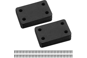 BJBJJIU 20 Pcs Flat Mending Plates, Stainless Steel Flat Straight Brace Bracket, Metal Repair Straight Joining Braces Plates, Flat Corner Brace Fixing Mending Plates for Furniture Wood (Black 1.5x2.37 inch)