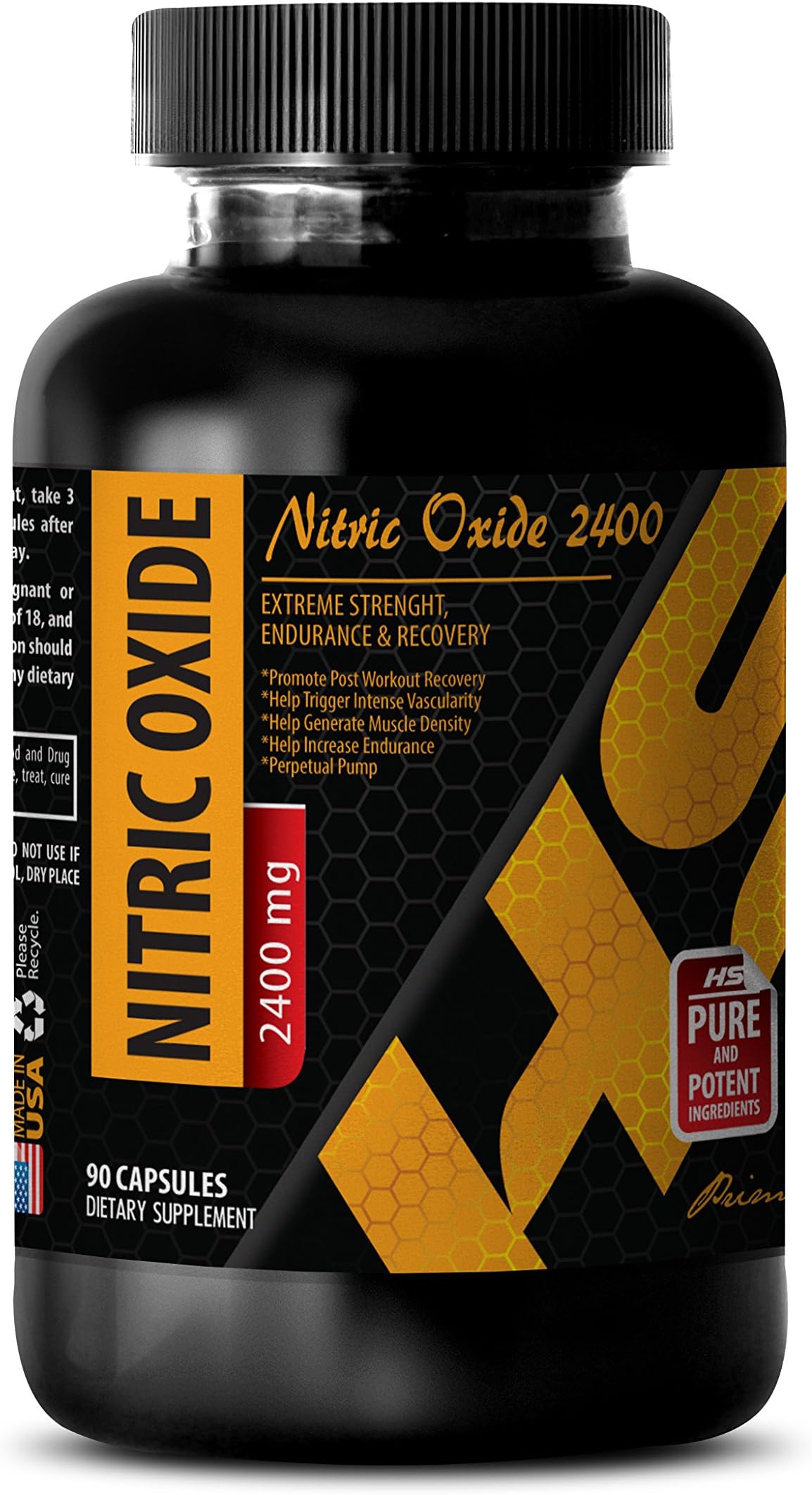 Muscle Gainer Pills - Nitric Oxide Boost 2400MG Boost 2400MG - Nitric Oxide Supplements for Men - 1 Bottle (60 Capsules)
