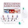 WellNest Essentials Cupping Set for Massage Therapy - 12 Cups Professional Chinese Cupping Set with Magnetics, Vacuum Cupping Therapy Set for Cellulite Reduction Muscle Pain Relief with handPump