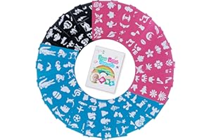 Maydear Face Painting Stencils for Kids (180 Designs) - Reusable,Soft and Easy to Stick Down Safe and Non-Toxic (180 PCS)