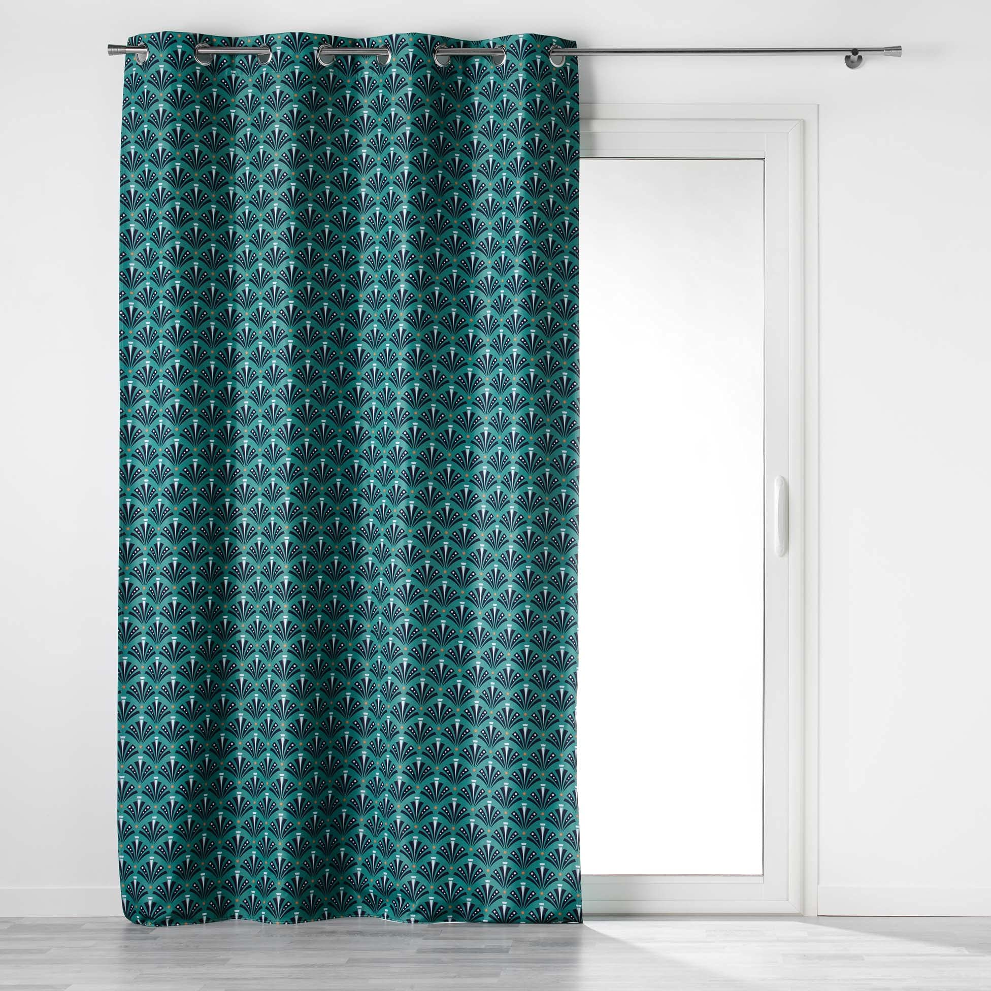 Douceur d'Intérieur Eyelet Curtains Blue 135 x 260 cm
