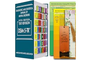 SPECOGO Index Tabs for DSM-5,DSM-5-TR, Diagnostic and Statistical Manual of Mmental Disorders, 72 Color-Coded Diagnosis Guide Tabs and 8 Additional Blank Tabs with Alignment Guide and Bookmarker