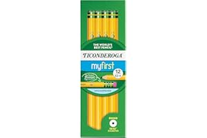 Ticonderoga® Beginners' Elementary Pencils, With Eraser, #2 Lead, Yellow Barrel, Pack Of 12
