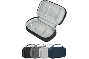 Travel Essentials Tech Pouch Electronics Organizer Case for Chargers, Cables & Accessories 20x12x5.3cm Portable, Single Layer