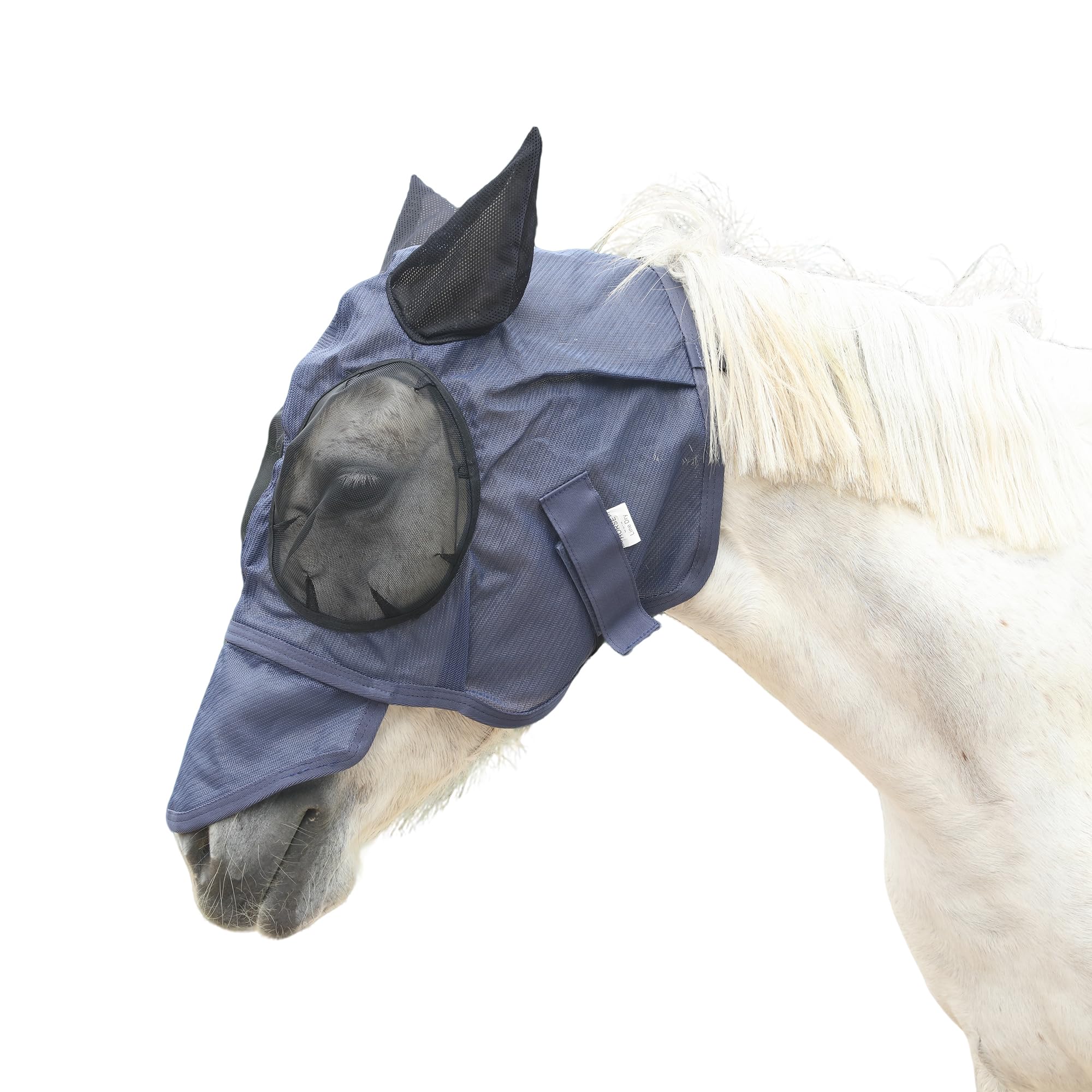 Leberna Breathable Mesh Horse Fly Mask with Ears - UV Protection Full Face Fly Mask for Horses - Summer Fly Protection for Equine