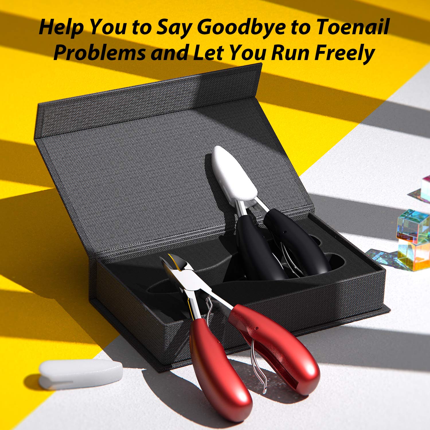 Kaasage Professional Toenail Clippers, Large Opening Double Spare Spring Design, Suitable for Thick Nails and Ingrown Nail Clippers for Everyone and Elderly.: Beauty