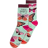 Karma Gifts Crew Sock, Butterfly, One Size (KA200840A)