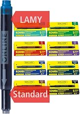 Online 40x Compatible Lamy Ink Cartridges Colourful 8 Box Pack