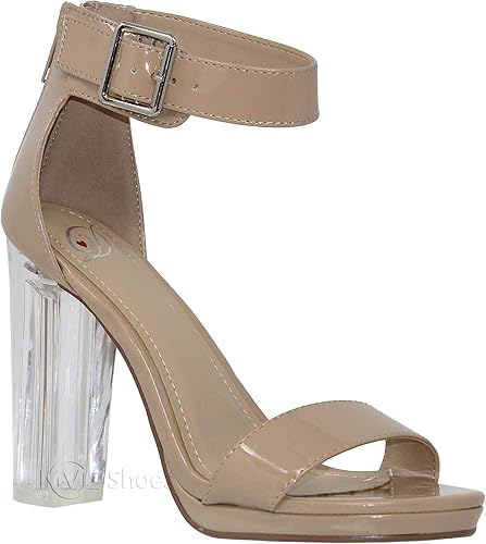 beige patent sandals