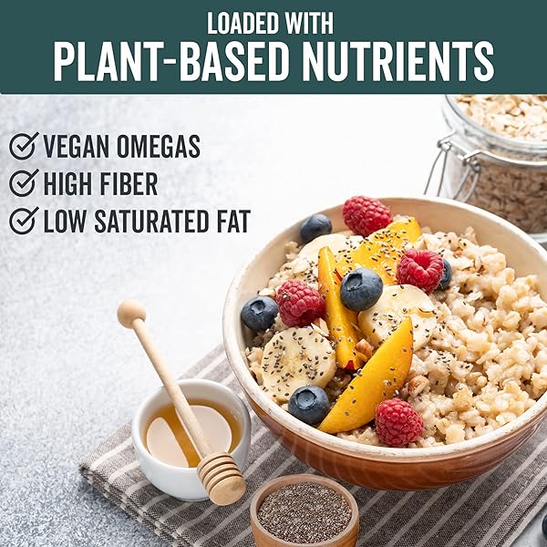 VIVA NATURALS ORGANIC CHIA SEEDS, 2 LB, 32 OZ – PLANT-BASED OMEGA-3 AND VEGAN PROTEIN, GLUTEN FREE & NON-GMO, PERFECT FOR SMOOTHIES, SALADS & CHIA PUDDING