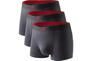 GLESTORE Mens Underwear Trunks Pack Underwear for Men Modal with Pouch Moisture Wicking