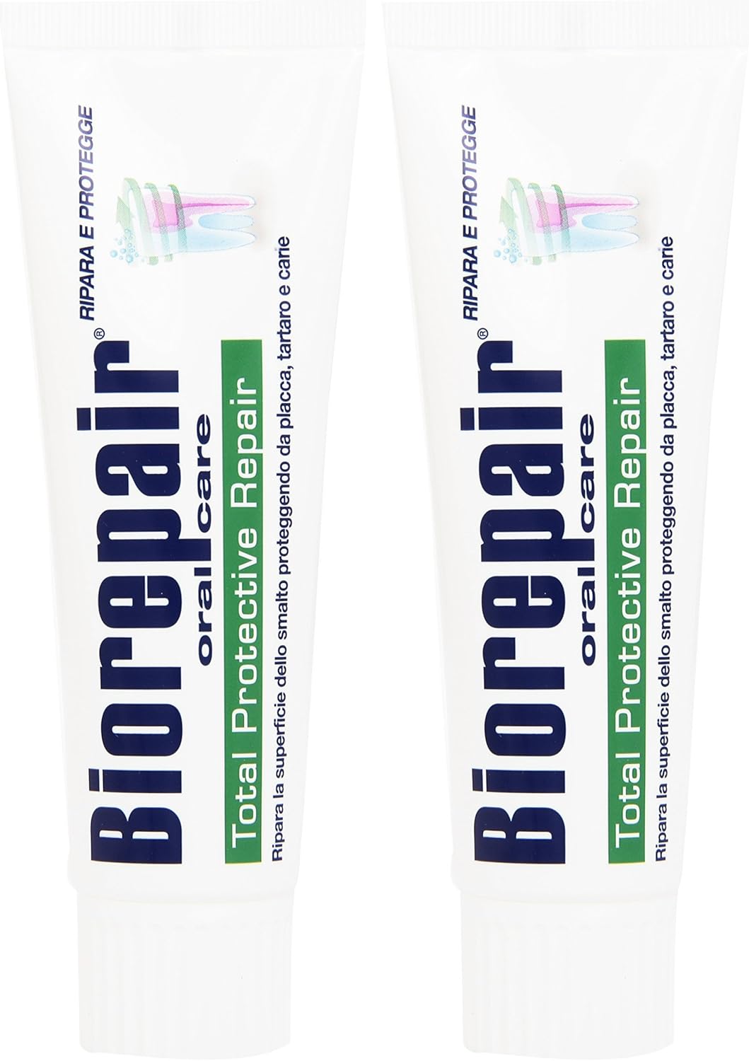 biorepair Total Protection Toothpaste 75ml (Pack of Two) Protect Enamel
